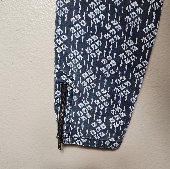 Anthropologie Pilcro Ikat/Tribal Patterned Serif Zip Ankle Pants-Size 30 - Picture 8 of 10